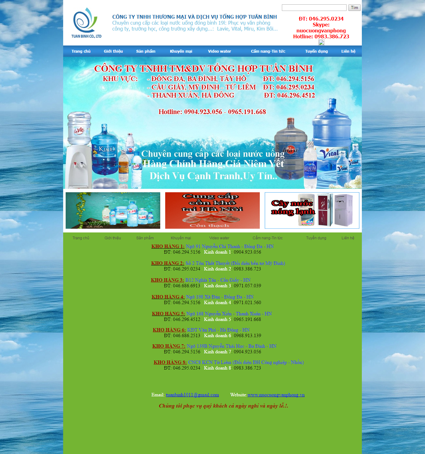 Thiết kế website nước uống văn phòng đẹp, chuyên nghiệp chuẩn SEO